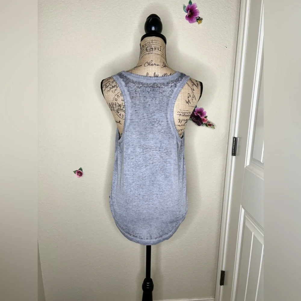 Star Wars Distressed Look Grey Tank Top with Darth Vader, R2-D2, C-3PO Size L
